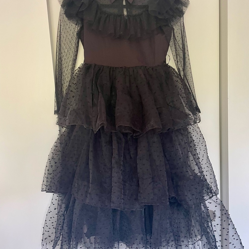 Black Layered Kids Dress - Sz 12